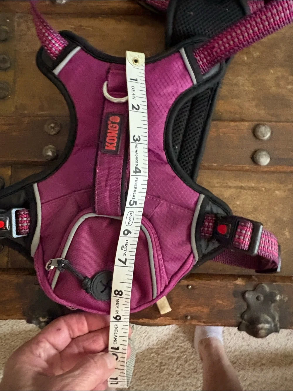 Kong Purple Maroon Hands-Free Belt Bag Harness for dogs
